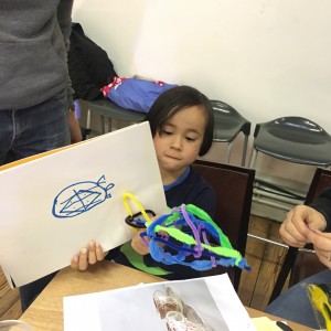 child with flying machine design