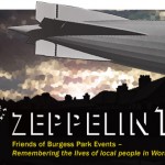 Graphic of Zeppelin over city